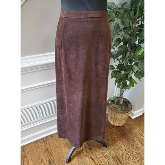 First Option Too Women Brown Polyester Long Sleeve 2 Piece Suit 18W - Picture 2 of 15